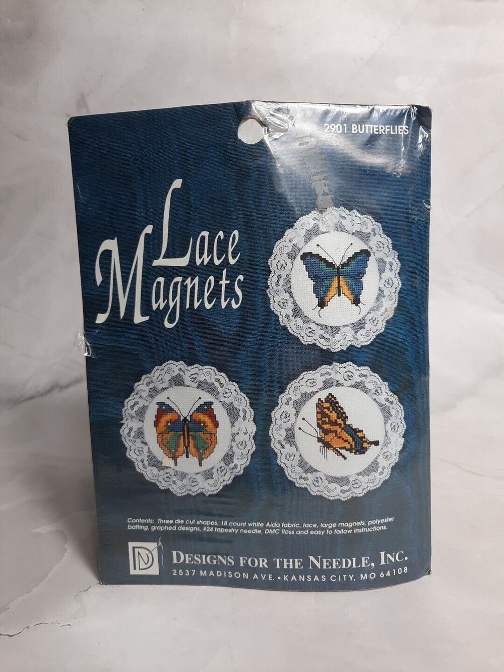 Vintage Designs For The Needle Lace Magnets Butterflies Set of Three